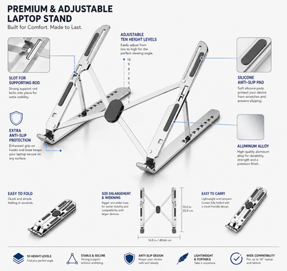 Zentro Elevate™ – Foldable Laptop Stand