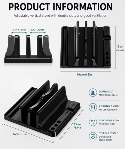 Zentro Hub™ – Vertical Desk Organizer